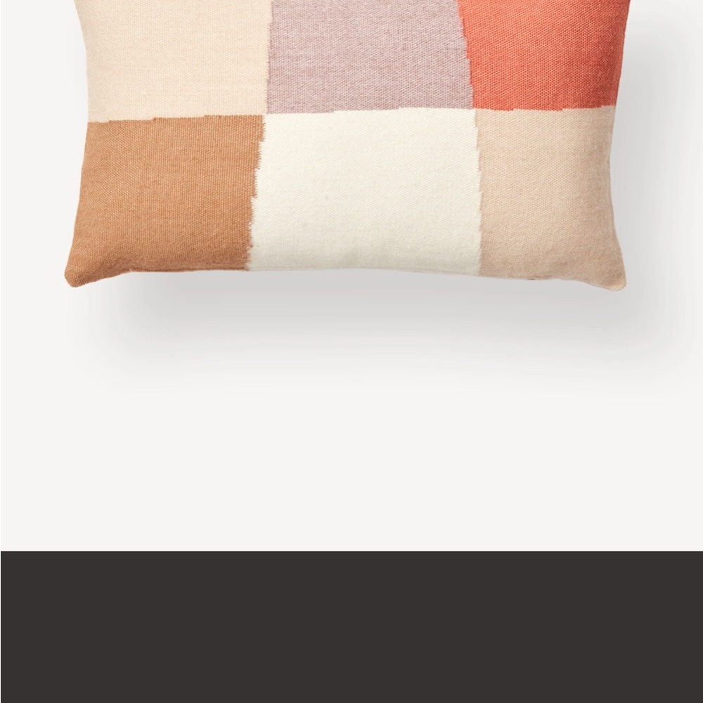 Minna Patchwork Lumbar Pillow Terracotta